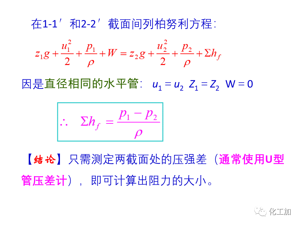 化工原理 第一章 管内流体流动的摩擦阻力损失
