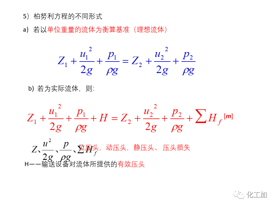 化工原理 第一章 管内流体流动的基本方程式