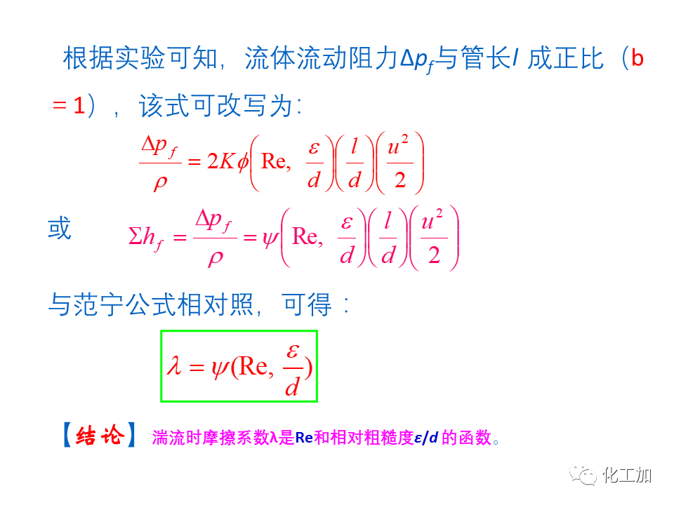 化工原理 第一章 管内流体流动的摩擦阻力损失