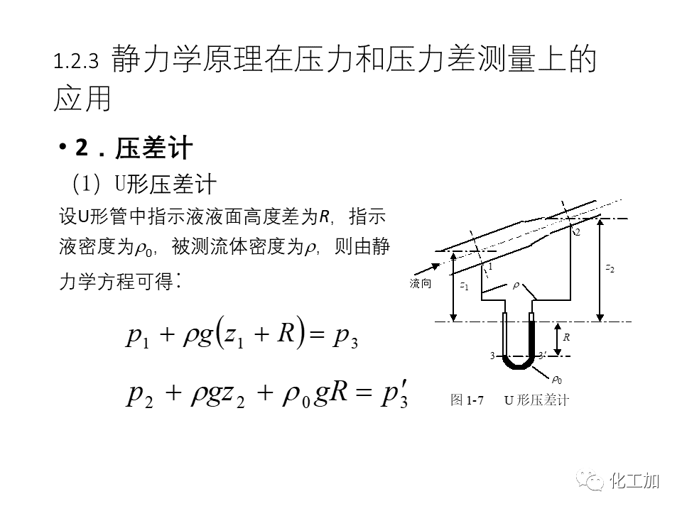 化工原理 第一章 流体力学基础